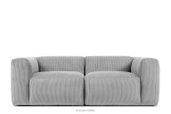 Modulares 2-Sitzer-Sofa aus Kordstoff hellgrau
