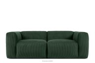 Zweisitziges Modulsofa aus Kordstoff dunkelgrün