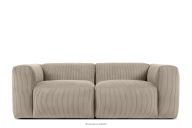 Modulares Zweisitzer-Sofa aus Kordstoff beige