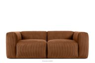 Zweisitziges modulares Sofa aus Kordstoff rot
