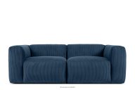 Zweisitziges Modulsofa aus Kordstoff navy blau