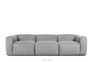Sofa 3 modular aus Kordstoff hellgrau
