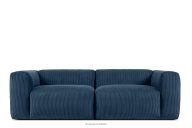 Doppelsofa Kordstoff dunkelblau