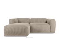 Modulares Ecksofa für das Wohnzimmer aus Kordstoff beige links