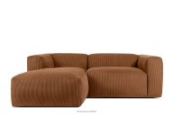 Modulares Ecksofa für Lounge aus Kordstoff rot links