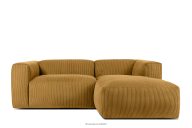 Modulares Ecksofa für Lounge aus Kordstoff gelb rechts