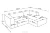 BUFFO Modulares Ecksofa für Lounge aus Kordstoff hellgrau rechts hellgrau - Foto 17