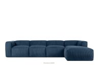 Großes modulares Ecksofa für das Wohnzimmer aus Kordstoff navy blau rechts