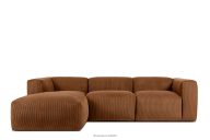 Modulares Ecksofa mit Kordstoff rot links