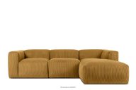 Modulares Ecksofa mit Kordstoff gelb rechts