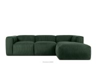 Modulares Ecksofa mit Kordstoff dunkelgrün rechts