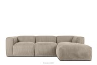 Modulares Ecksofa mit Kordstoff beige rechts