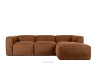 Modulares Ecksofa mit Kordstoff rot rechts