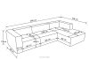 BUFFO Modulares Ecksofa mit Kordstoff creme rechts creme - Foto 21