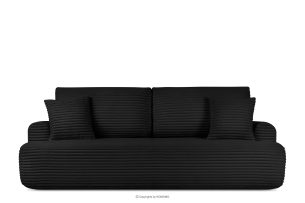 ELPHO, https://konsimo.de/kollektion/elpho/ Sofa 3 mit Schlaffunktion in Kordstoff schwarz schwarz - Foto
