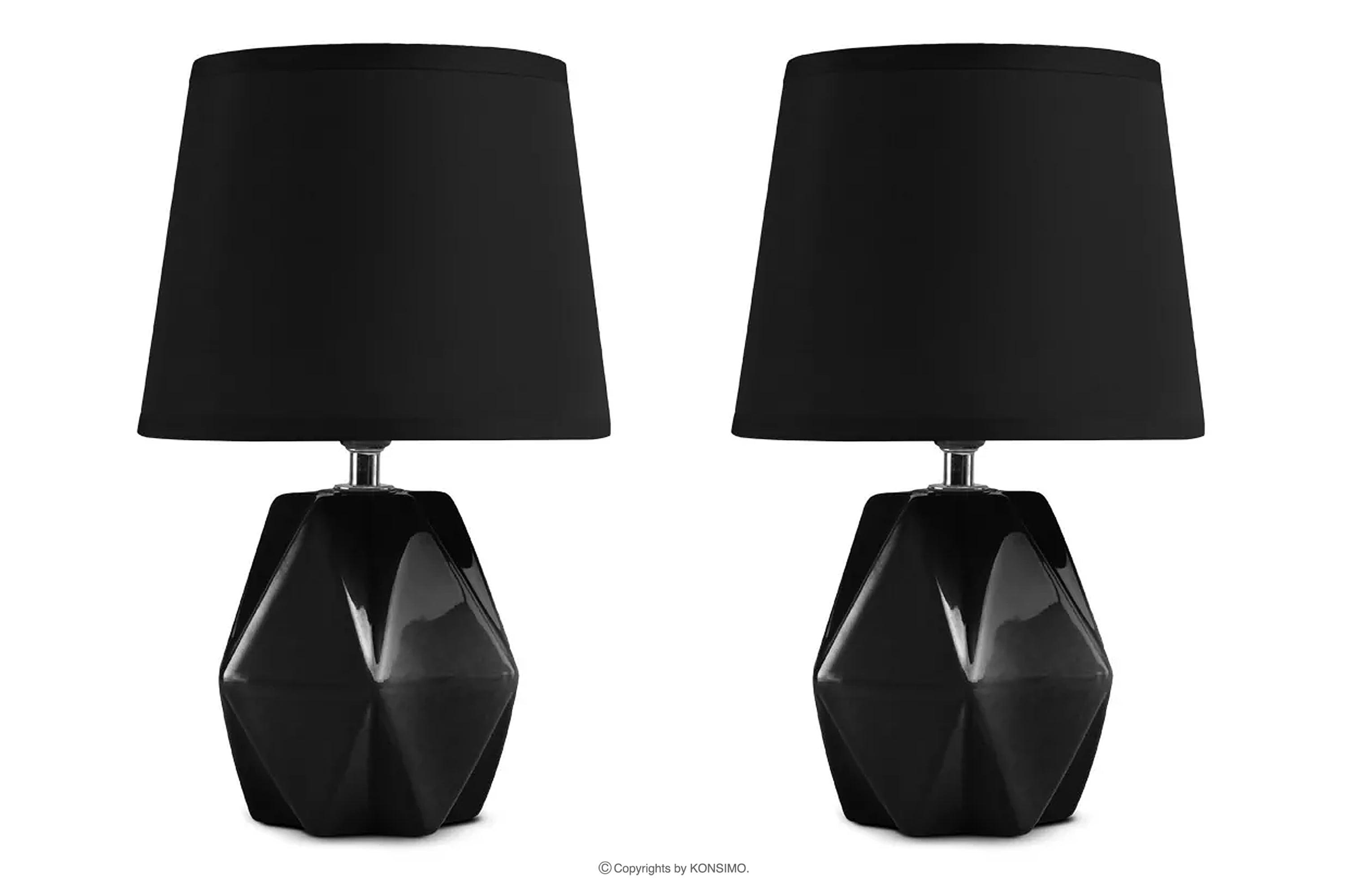 Schwarze Glamour-Lampen 2pcs