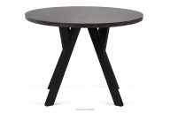 Runder Tisch aus Buchenholz/Beton, ausziehbar (Ø100-180 cm)