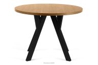 Runder Tisch aus Goldeiche/Buchenholz, ausziehbar (Ø 100-180 cm)