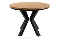 Runder Esstisch aus Goldeiche, ausziehbar (Ø 100-140 cm)