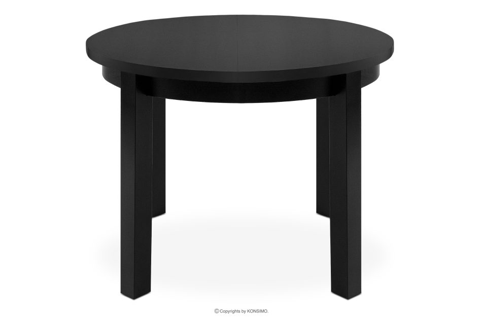 BALTE Runder Tisch aus Buchenholz matt-schwarz, ausziehbar (Ø 100-140 cm) schwarz matt - Foto 0