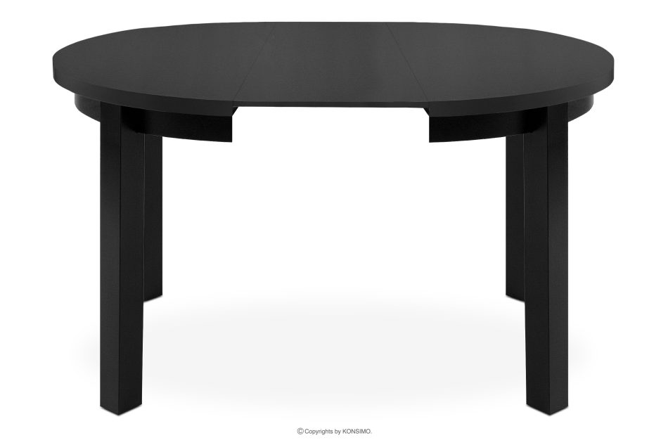 BALTE Runder Tisch aus Buchenholz matt-schwarz, ausziehbar (Ø 100-140 cm) schwarz matt - Foto 2