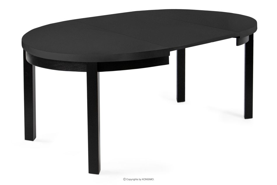 BALTE Runder Tisch aus Buchenholz matt-schwarz, ausziehbar (Ø 100-140 cm) schwarz matt - Foto 5