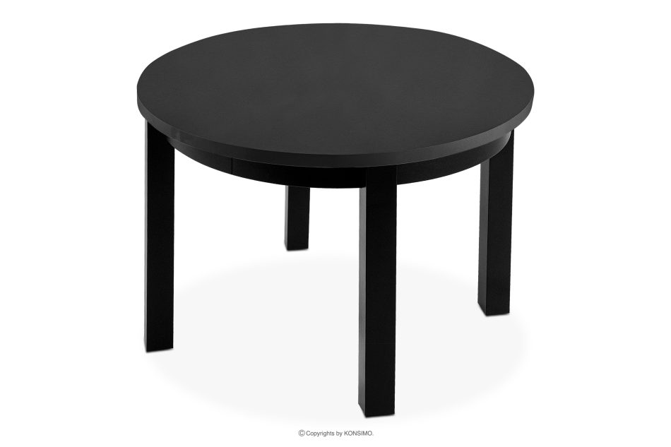 BALTE Runder Tisch aus Buchenholz matt-schwarz, ausziehbar (Ø 100-140 cm) schwarz matt - Foto 6