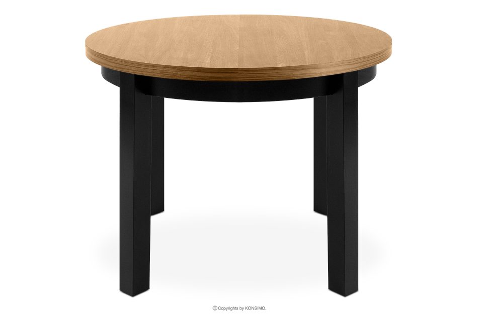 BALTE Runder Esstisch aus Goldeiche/Buchenholz, ausziehbar (Ø 100-220 cm) eiche gold - Foto 0