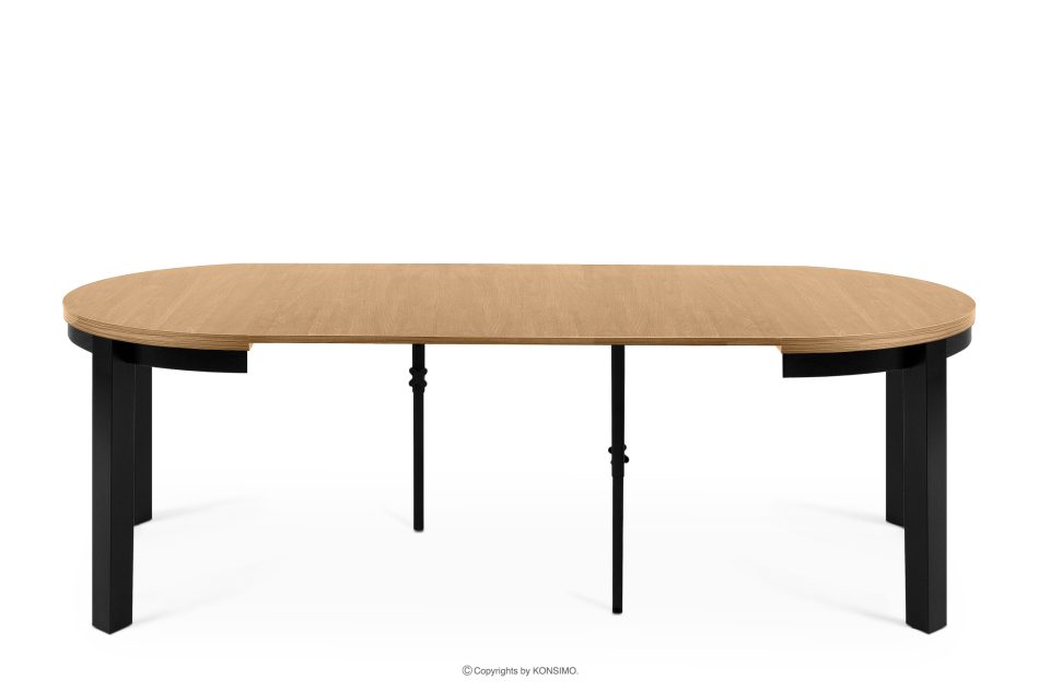 BALTE Runder Esstisch aus Goldeiche/Buchenholz, ausziehbar (Ø 100-220 cm) eiche gold - Foto 4