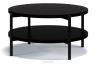 Couchtisch mit Einlegeböden im Loft-Stil schwarz/matt
