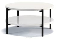 Couchtisch mit Einlegeböden im Loft-Stil weiß/glänzend