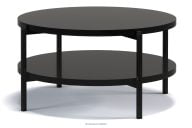 Couchtisch mit Einlegeböden im Loft-Stil schwarz/glänzend