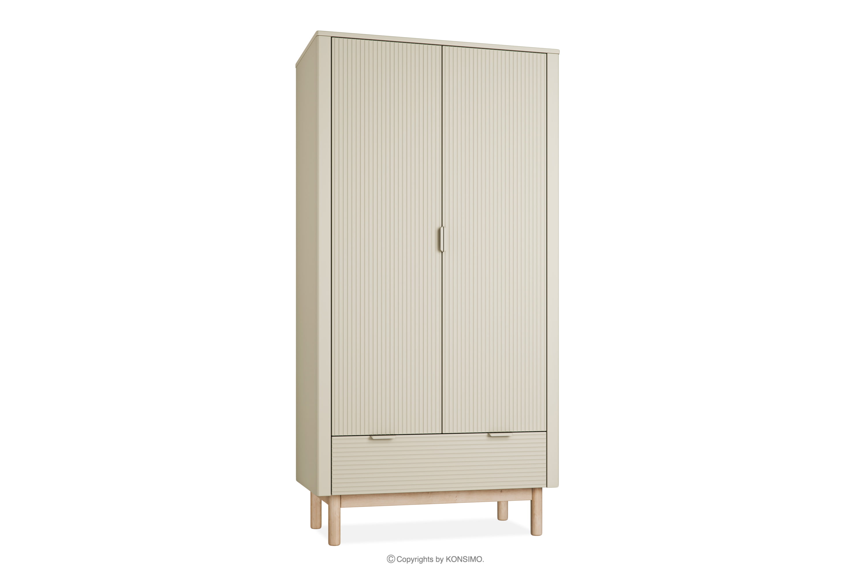 Kinderzimmer-Kleiderschrank, 2-türig beige