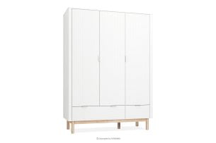 LOTTI, https://konsimo.de/kollektion/lotti/ Kinderzimmer-Kleiderschrank, 3-türig weiß weiß - Foto