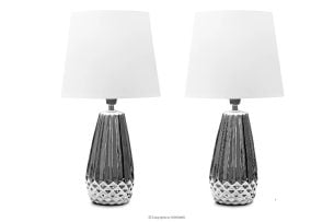 ERANA, https://konsimo.de/kollektion/erana/ Tischlampe 2tlg. silber/weiß - Foto