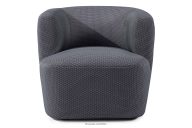 Moderner Sessel aus 3d-Stoff dunkelgrau