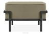 Garten-Sitzhocker mit Metallbeinen dunkelgrau/beige