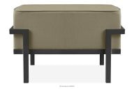 Garten-Sitzhocker mit Metallbeinen dunkelgrau/beige