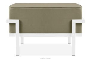 TRIGLO, https://konsimo.de/kollektion/triglo/ Garten-Sitzhocker mit Metallbeinen weiß/beige weiß/beige - Foto