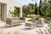 TRIGLO Modernes Gartensofa auf Metallfüßen weiß/beige weiß/beige - Foto 11