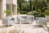 TRIGLO Modernes Gartensofa auf Metallfüßen weiß/hellgrau weiß/hellgrau - Foto 11