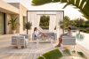 TRIGLO Modernes Gartensofa auf Metallfüßen weiß/hellgrau weiß/hellgrau - Foto 12
