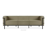 Modernes Gartensofa auf Metallfüßen dunkelgrau/beige