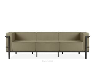 TRIGLO, https://konsimo.de/kollektion/triglo/ Modernes Gartensofa auf Metallfüßen dunkelgrau/beige dunkelgrau/beige - Foto