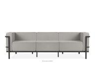 Modernes Gartensofa auf Metallfüßen dunkelgrau/hellgrau