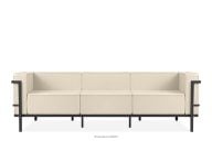 Modernes Gartensofa auf Metallfüßen dunkelgrau/cremeweiß