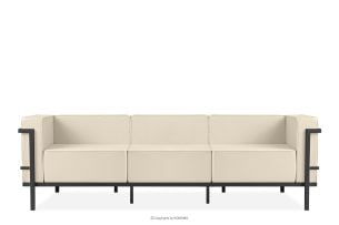 TRIGLO, https://konsimo.de/kollektion/triglo/ Modernes Gartensofa auf Metallfüßen dunkelgrau/cremeweiß dunkelgrau/cremeweiß - Foto