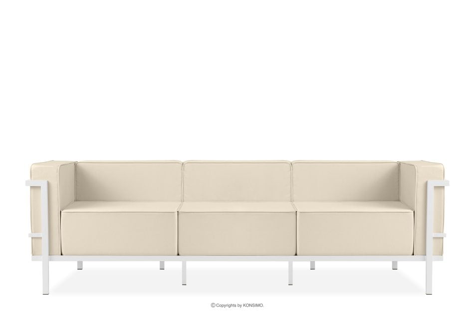 TRIGLO Modernes Gartensofa auf Metallfüßen weiß/cremeweiß weiß/cremig - Foto 0