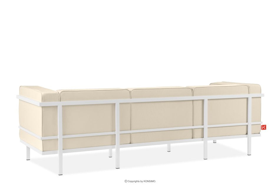 TRIGLO Modernes Gartensofa auf Metallfüßen weiß/cremeweiß weiß/cremig - Foto 3