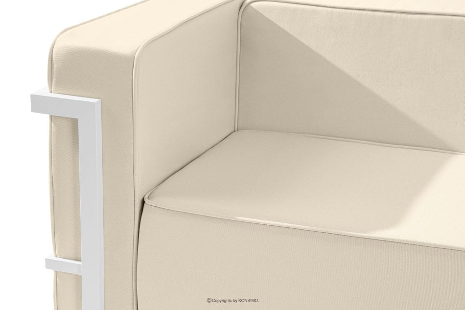 TRIGLO Modernes Gartensofa auf Metallfüßen weiß/cremeweiß weiß/cremig - Foto 4